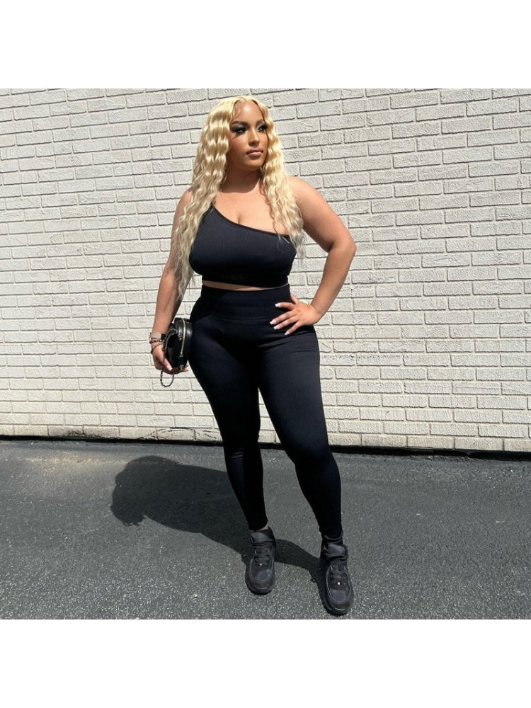 One Shoulder 2 Piece Set