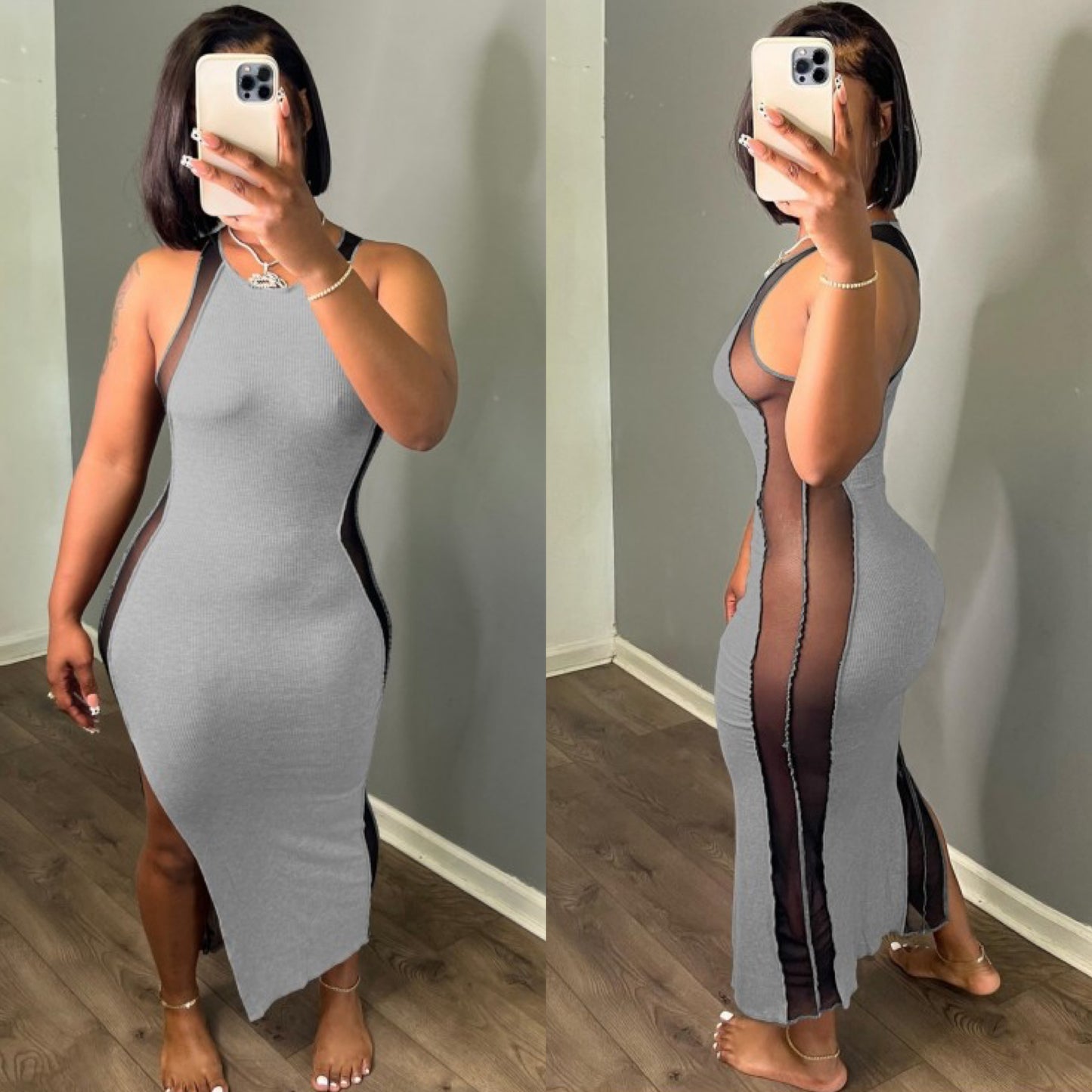 Side See Through Dress