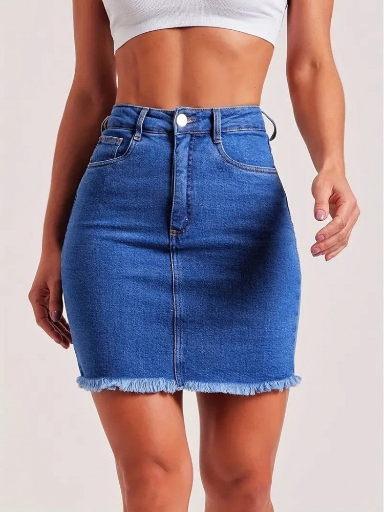 Pocket Denim Skirts