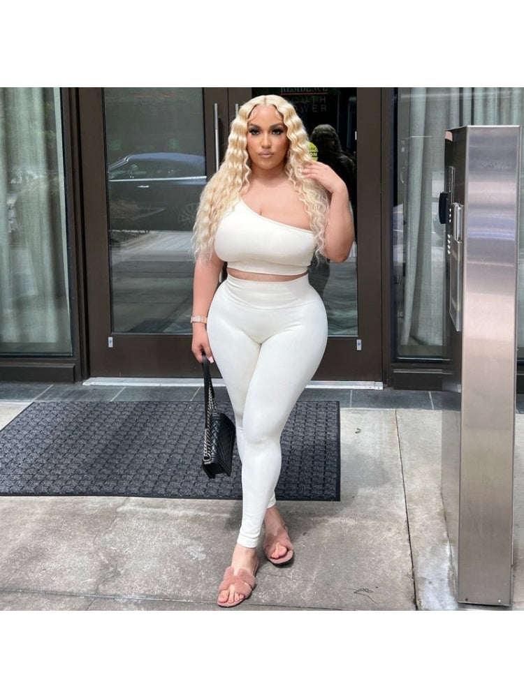 One Shoulder 2 Piece Set