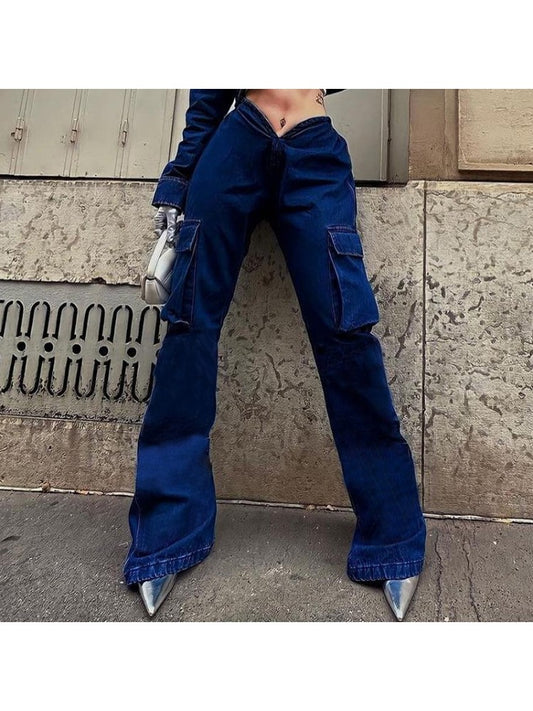 Blue Jean Straight Leg Pants