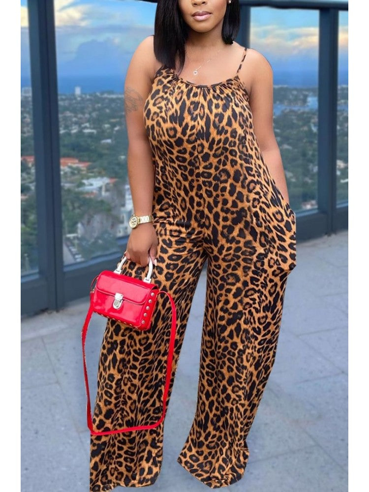 Leopard Print Jumpsuit