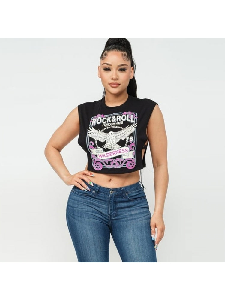 Rock & Roll Crop Tee