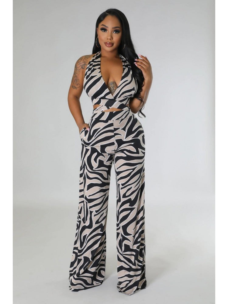 Sexy Zebra Pants Set