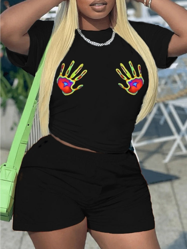 Hands On Biker Short Set