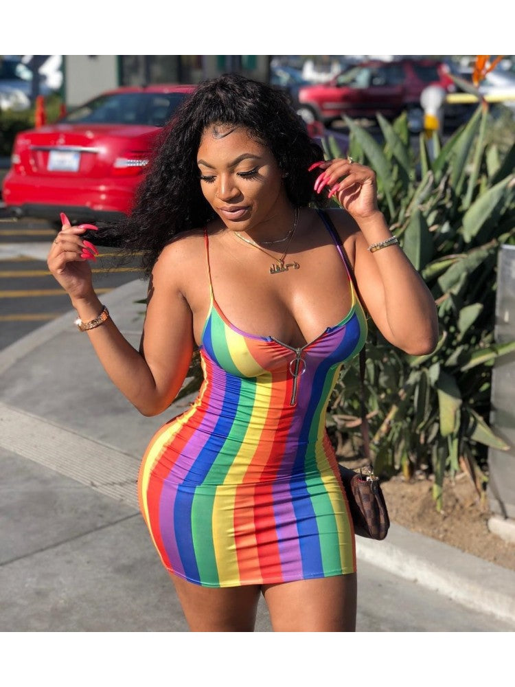 Rainbow Mini Dress