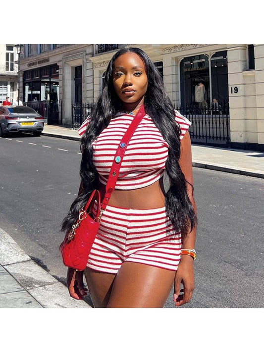 Red & White Striped Set