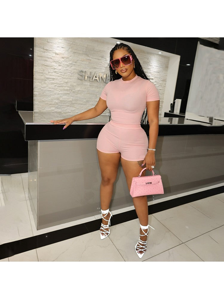 Plain Short Sleeve & Short Set