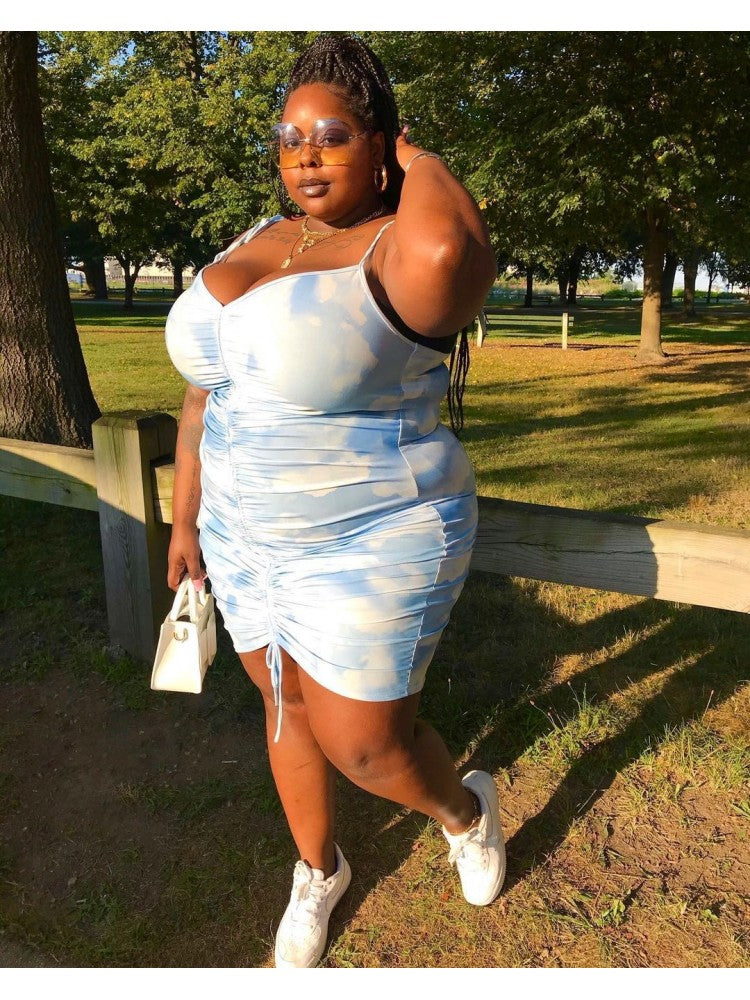 Plus Size V Neck Dress