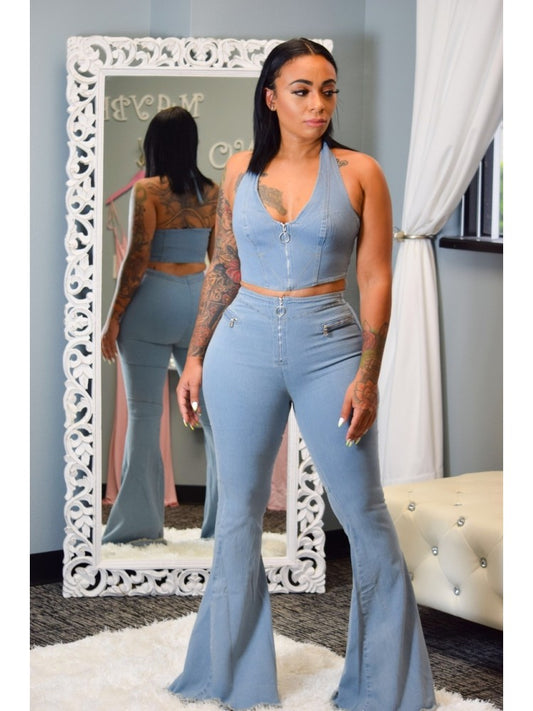 Light Washed Denim Set