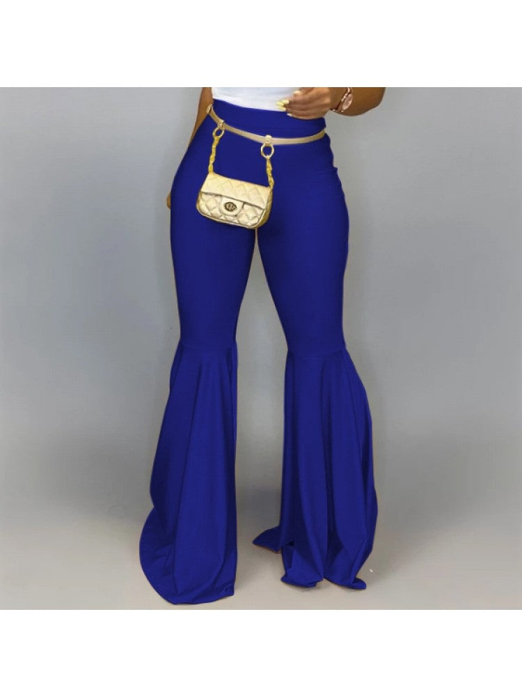 Pure Color Flare Pants