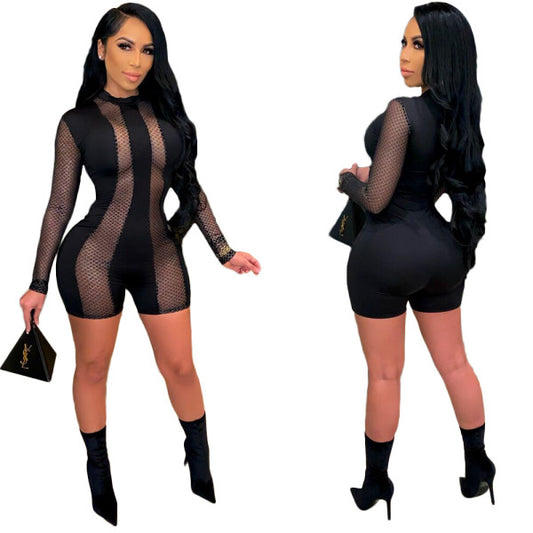 Black See Through Romper