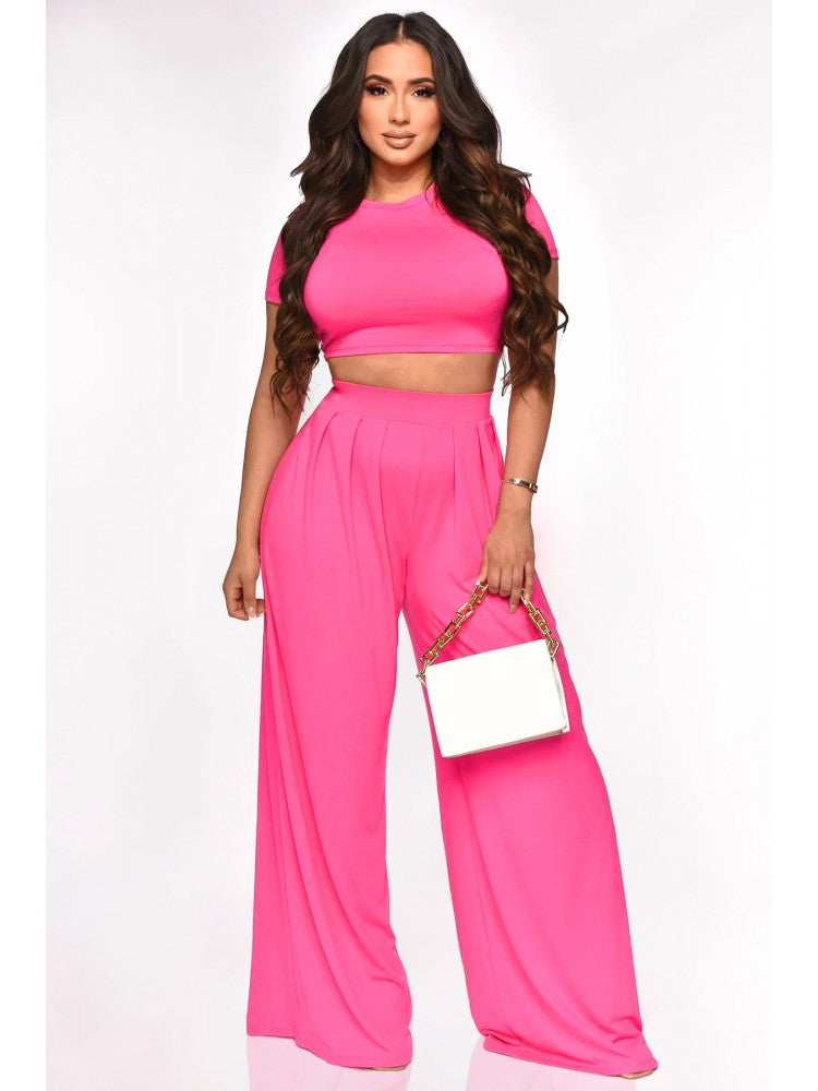 Casual Pure Color 2 Piece Set