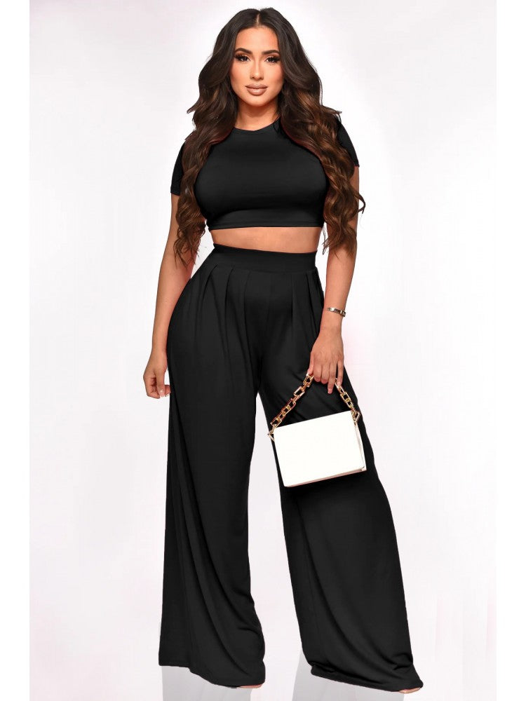 Casual Pure Color 2 Piece Set