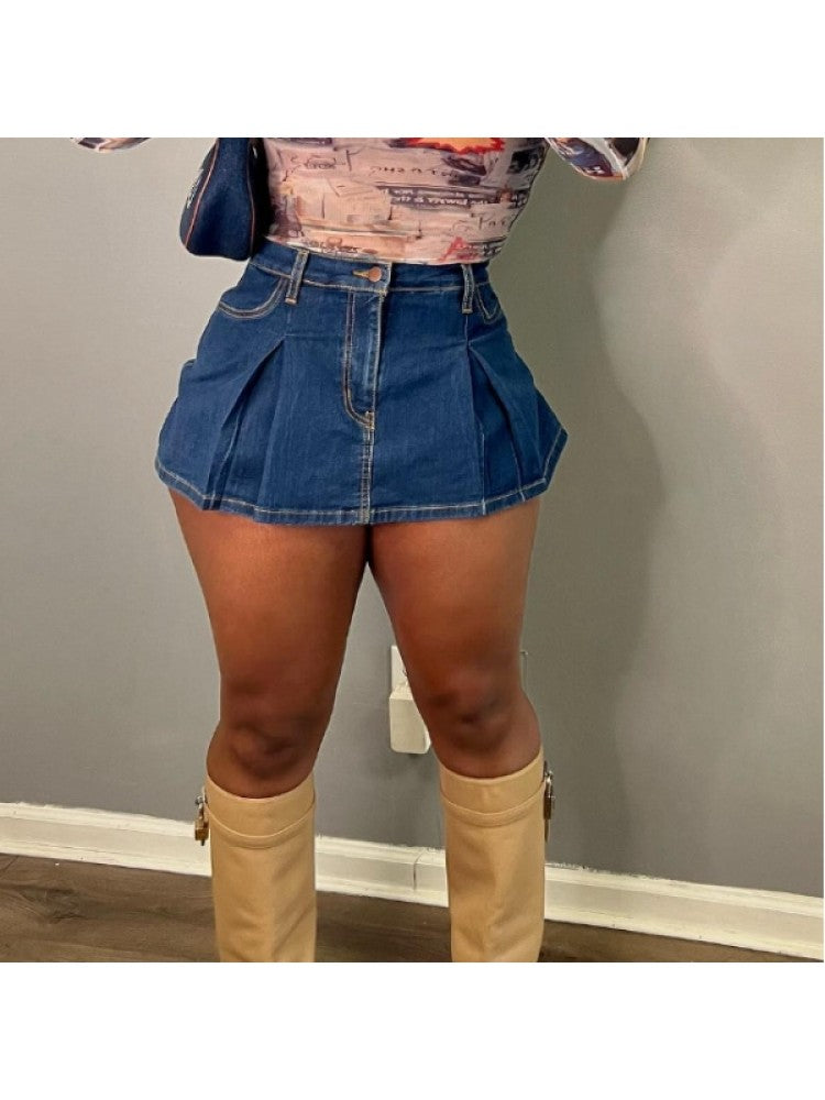 Jean Short Skirt
