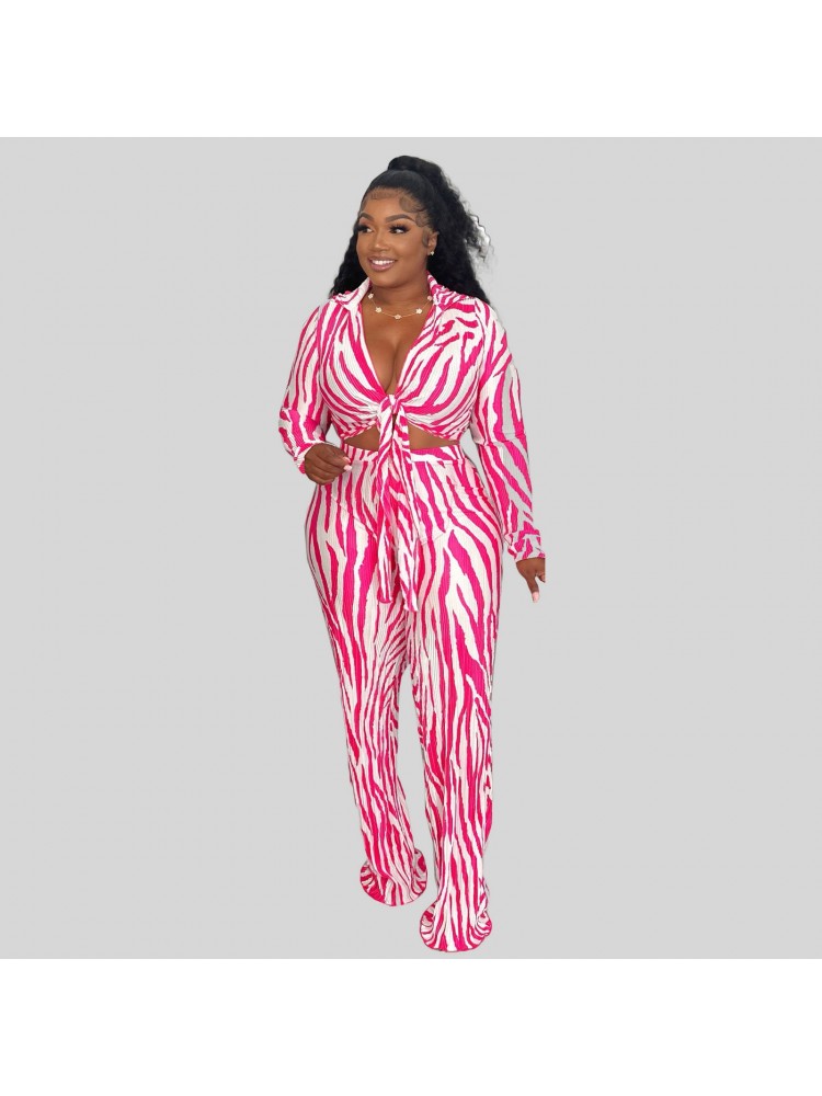 Zebra Print Trouser Set