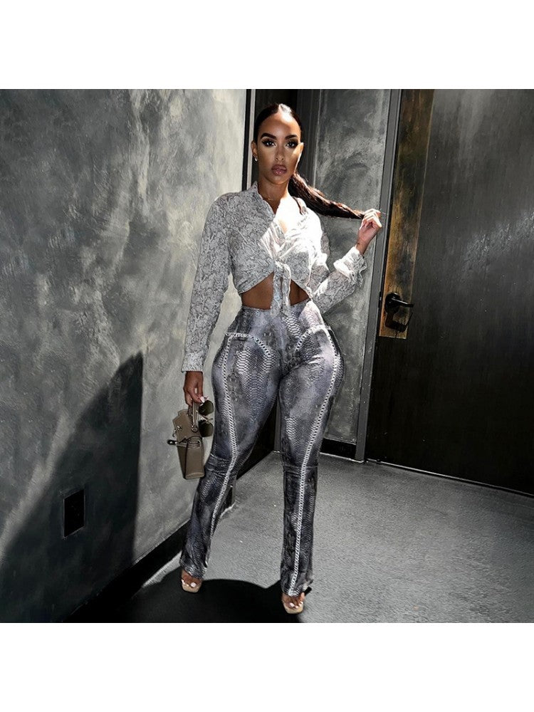 Snake Print Pants