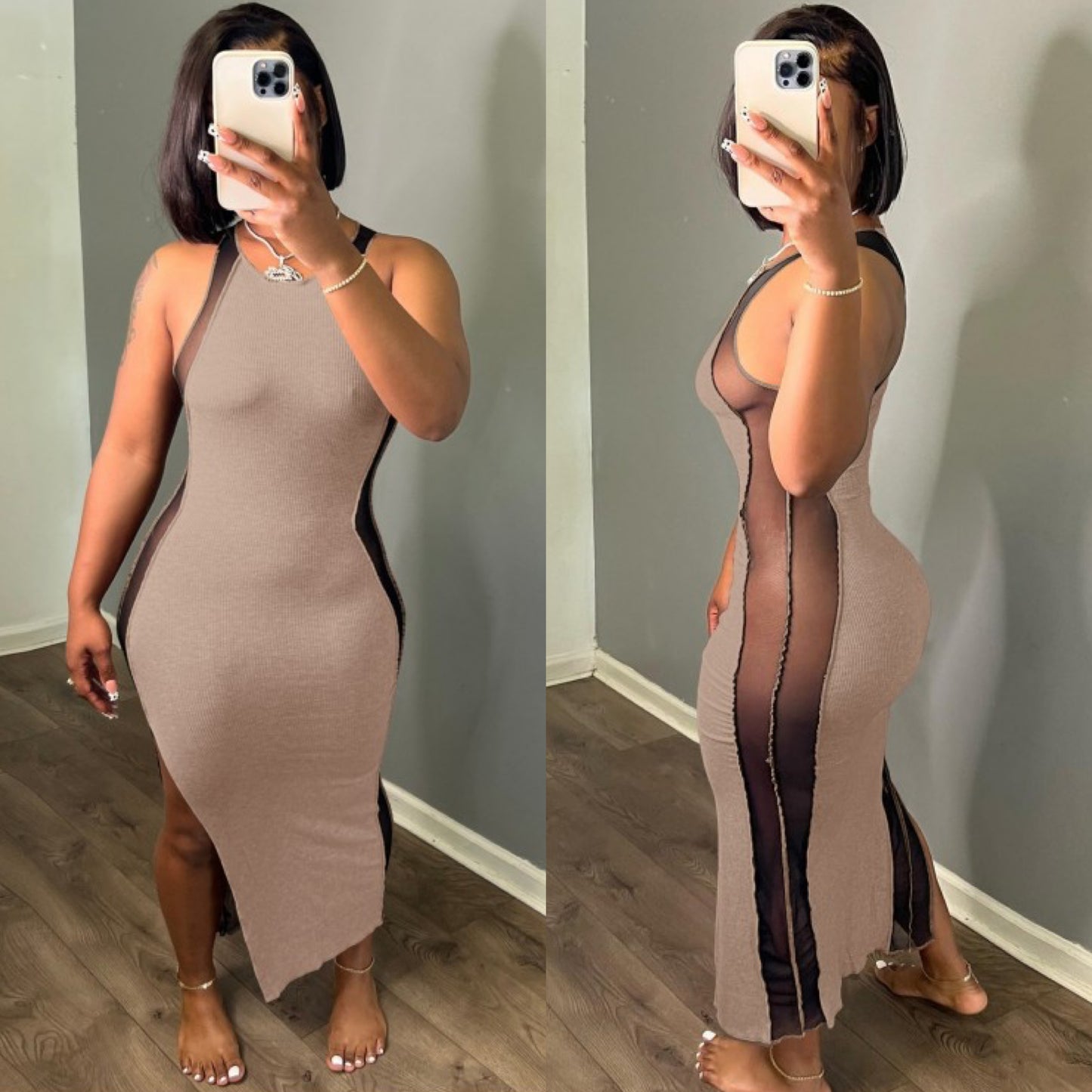 Side See Through Dress