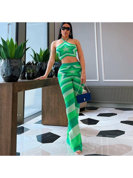 Green Star Trouser Set