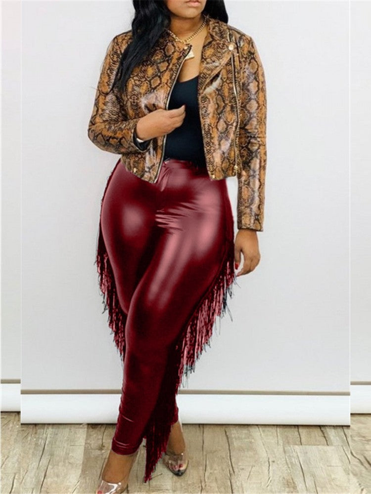 Plus Size Tassel Pants