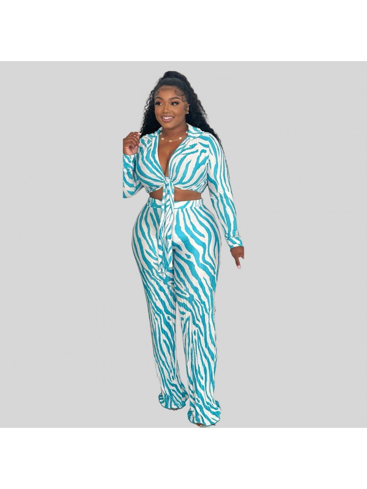 Zebra Print Trouser Set