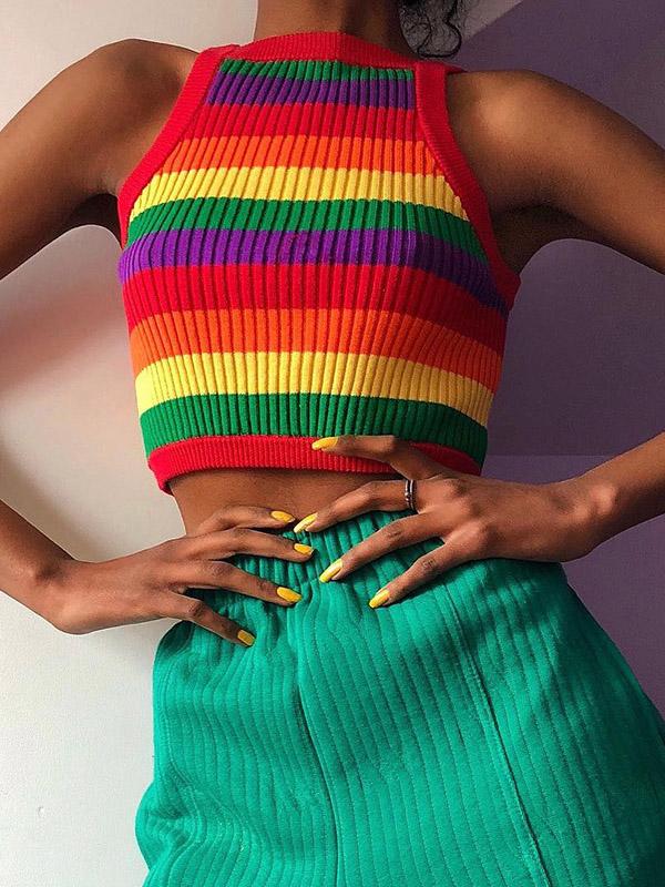 Rainbow Crop Top