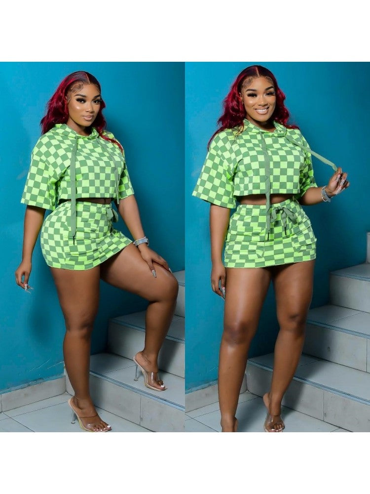 Green Checkerboard Set