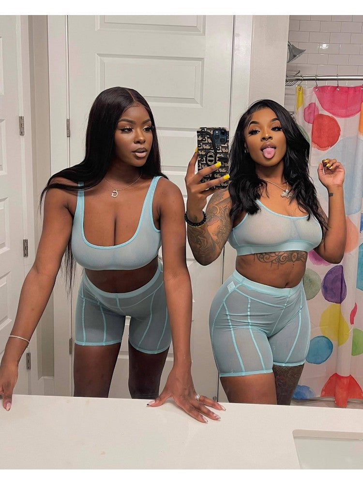 See Through Short Set