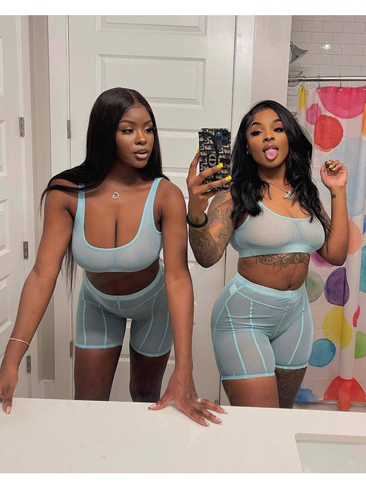 See Through Short Set