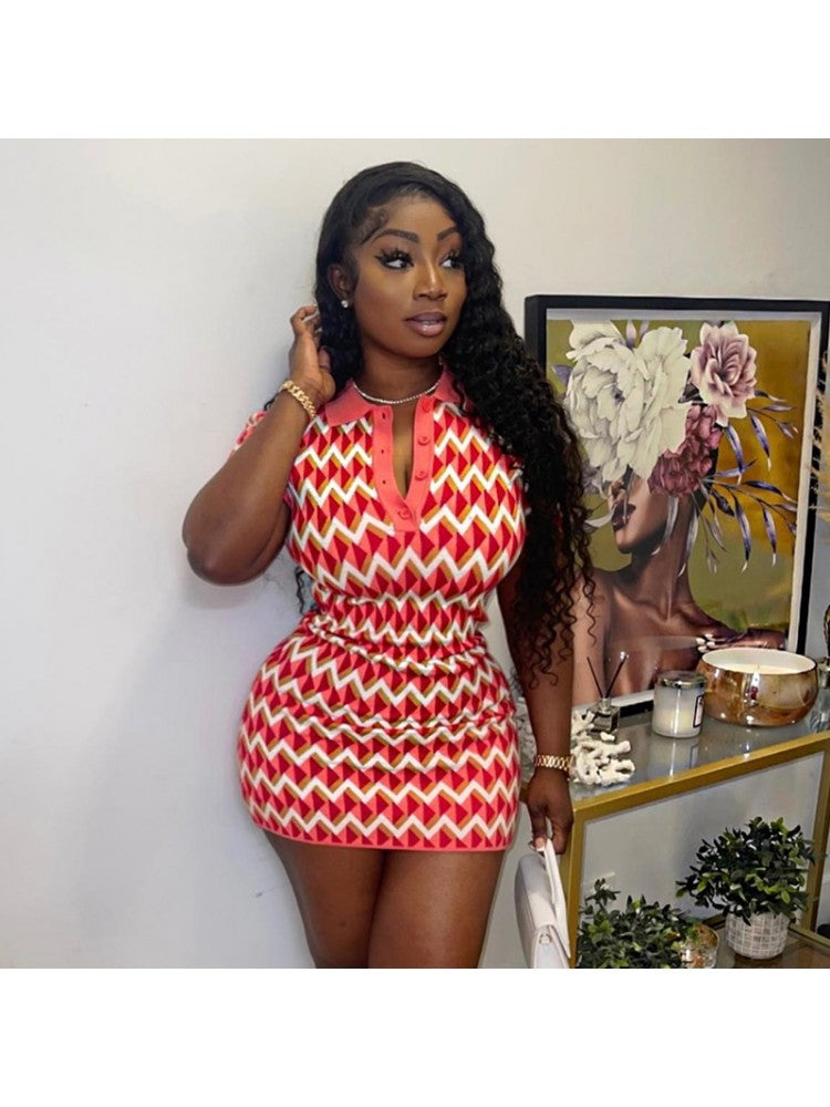 Geometric Print Dress