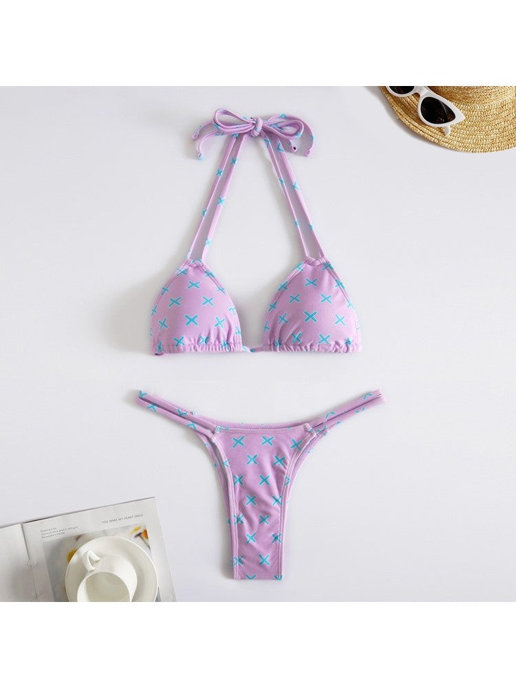 X Print Bikini Set