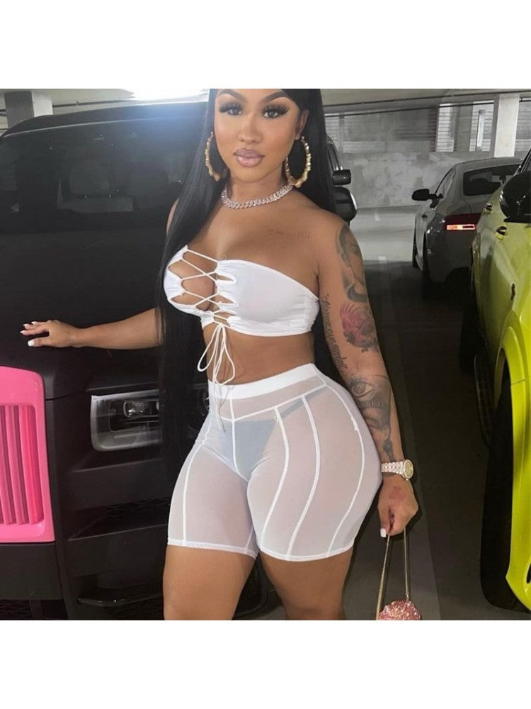 See Through Biker Shorts