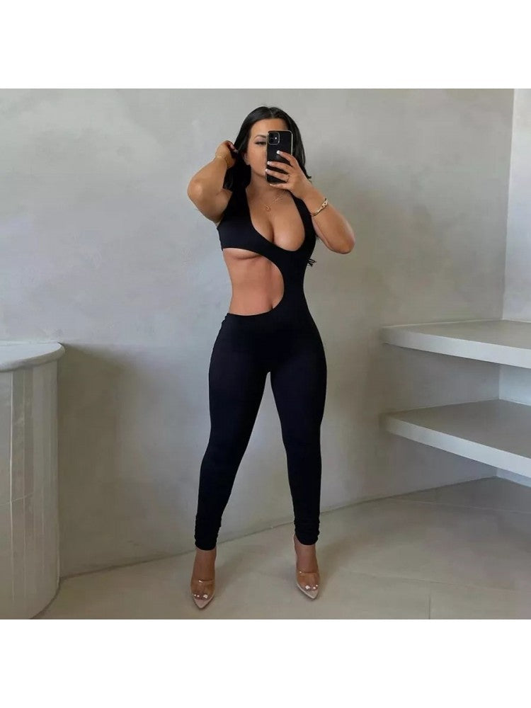 Sexy Waist Cut Jumpsuit