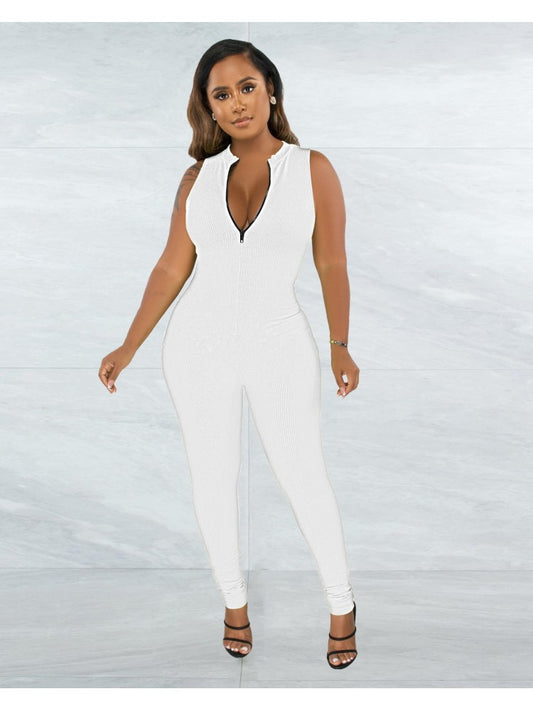 Fitted Sleeveless Jumpsuit