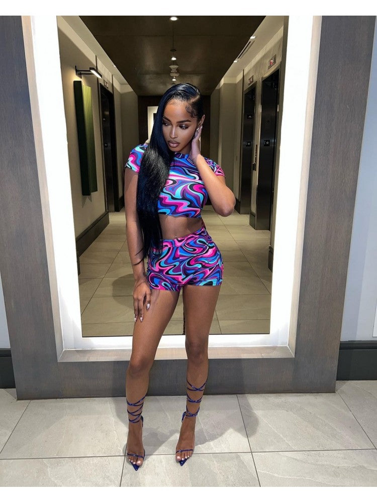 Fitted Crop & Short Set