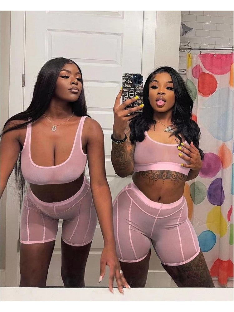 See Through Short Set