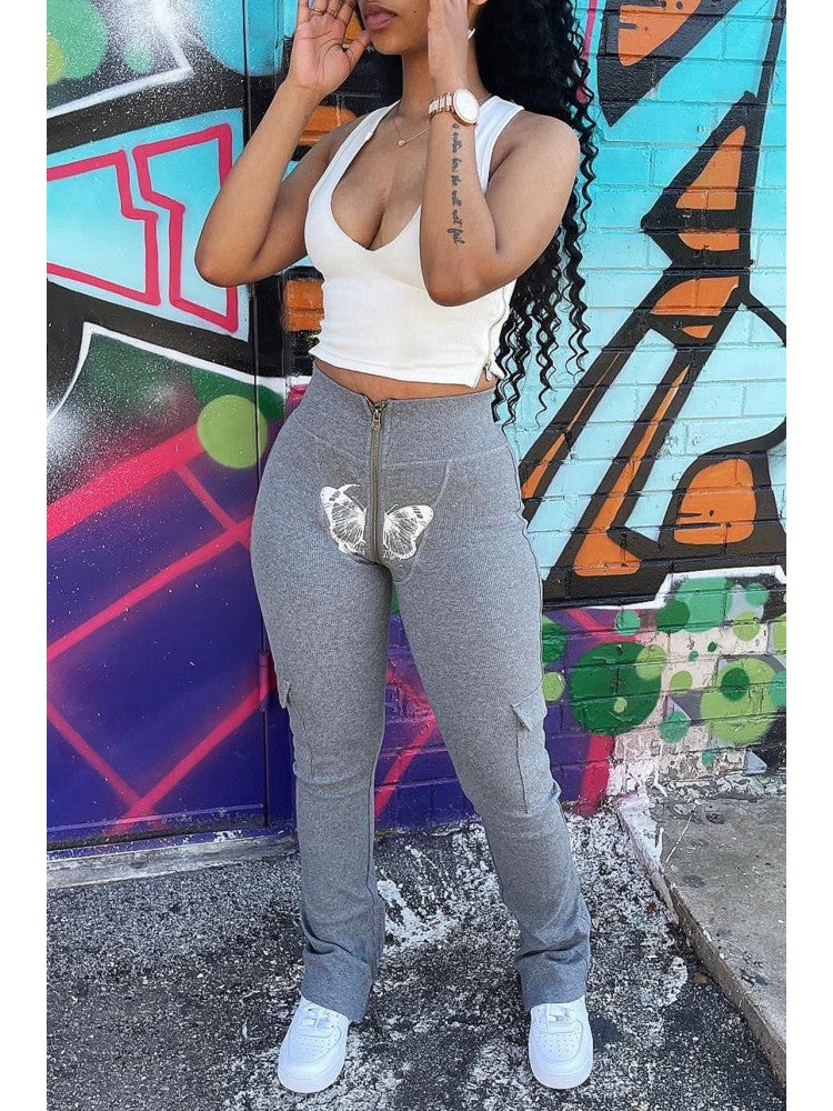 Butterfly Print Pants