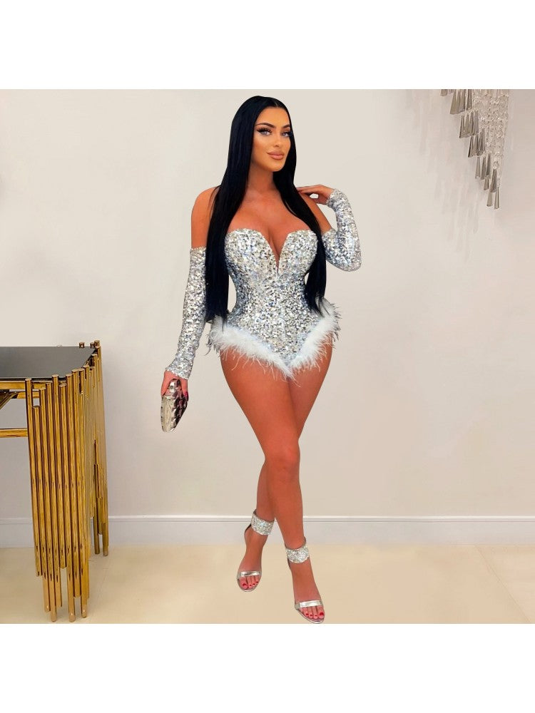 Feather Bodysuit
