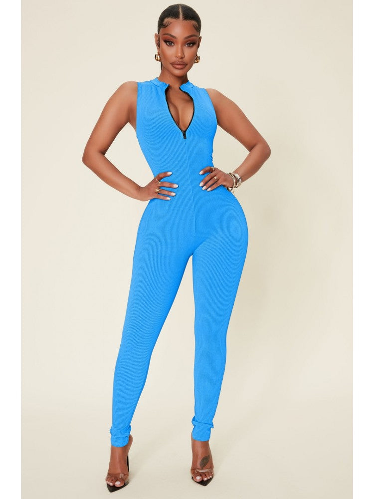 Fitted Sleeveless Jumpsuit