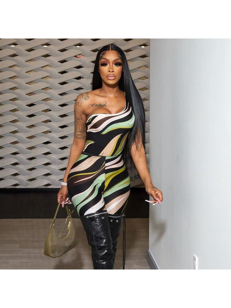 One Shoulder 2 Piece Set