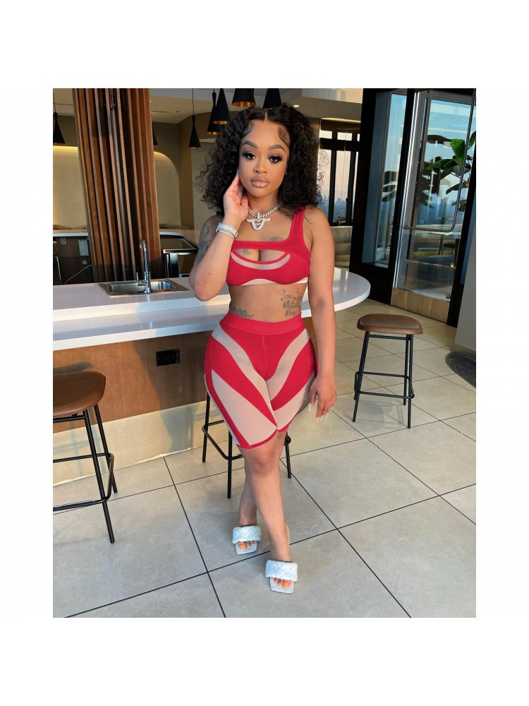 See Through Tank Top Set