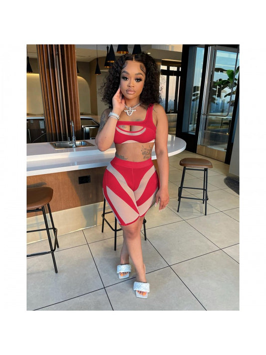 See Through Tank Top Set