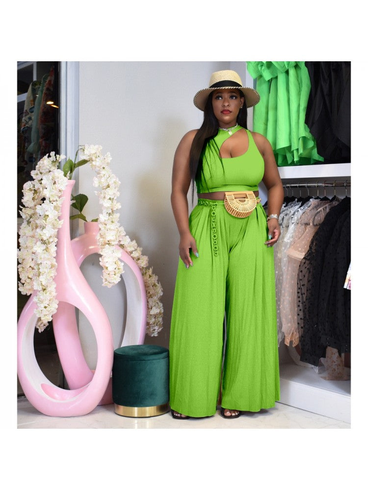 Plus Size Wide Leg Pants Set