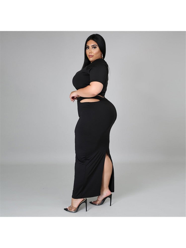 Plus Size Slit Dress