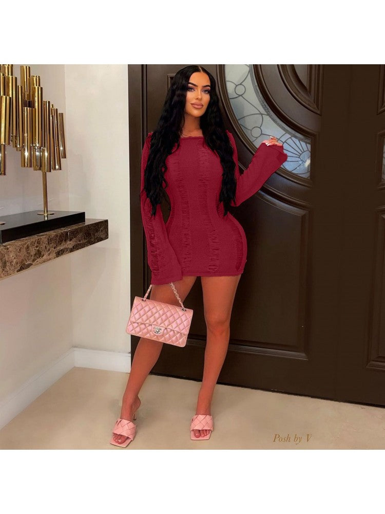 Hollow Backless Dress