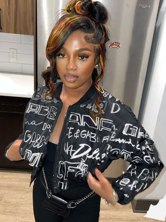Graffiti Print Jacket