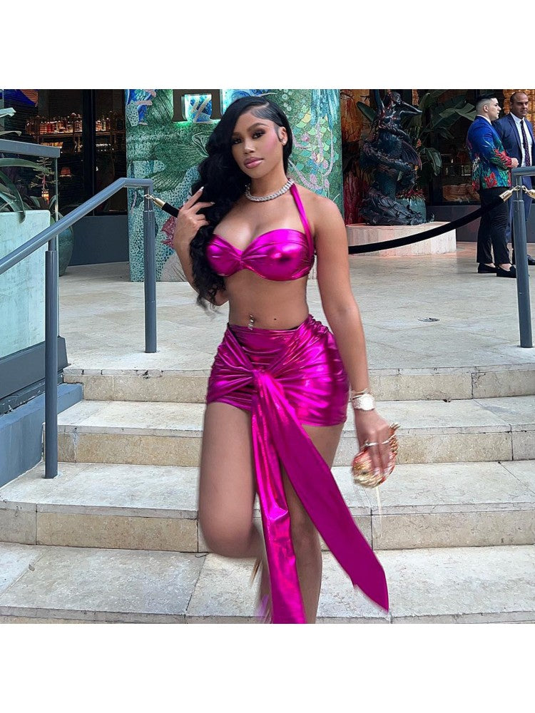 Sexy Halter Top & Skirt Set