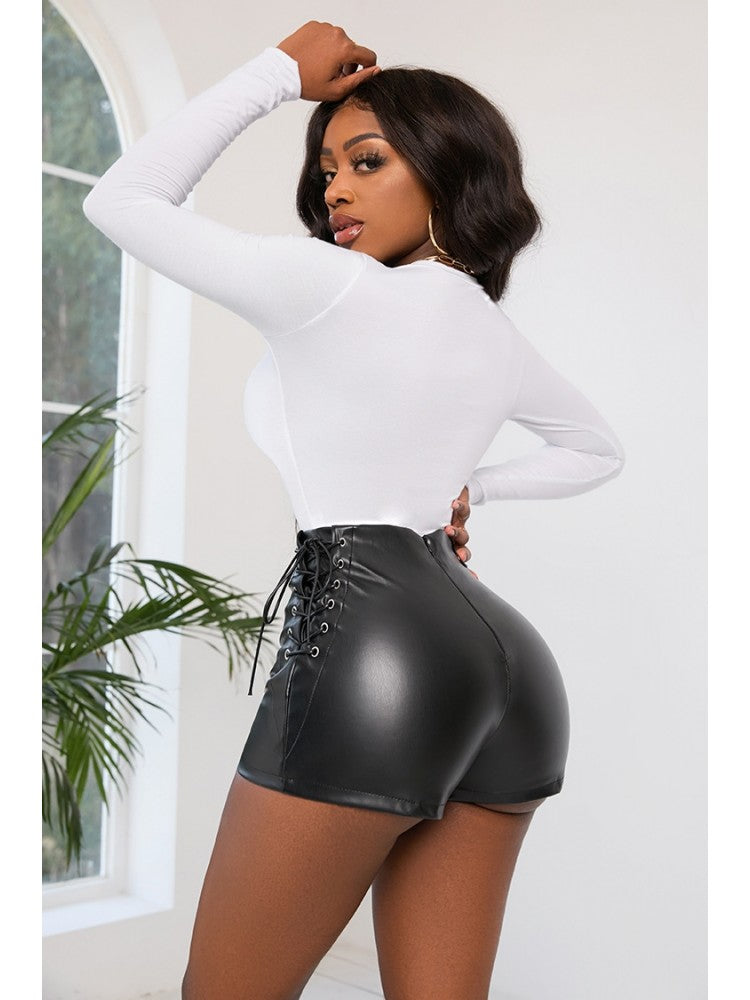 Black Leather Shorts