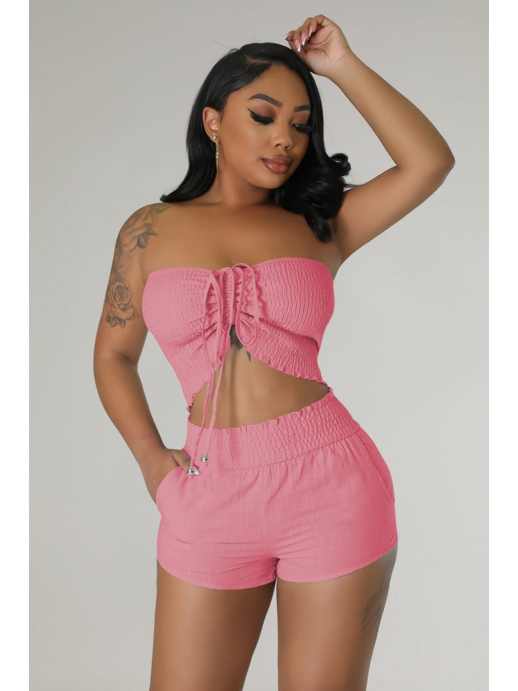 Strapless Top & Short Set