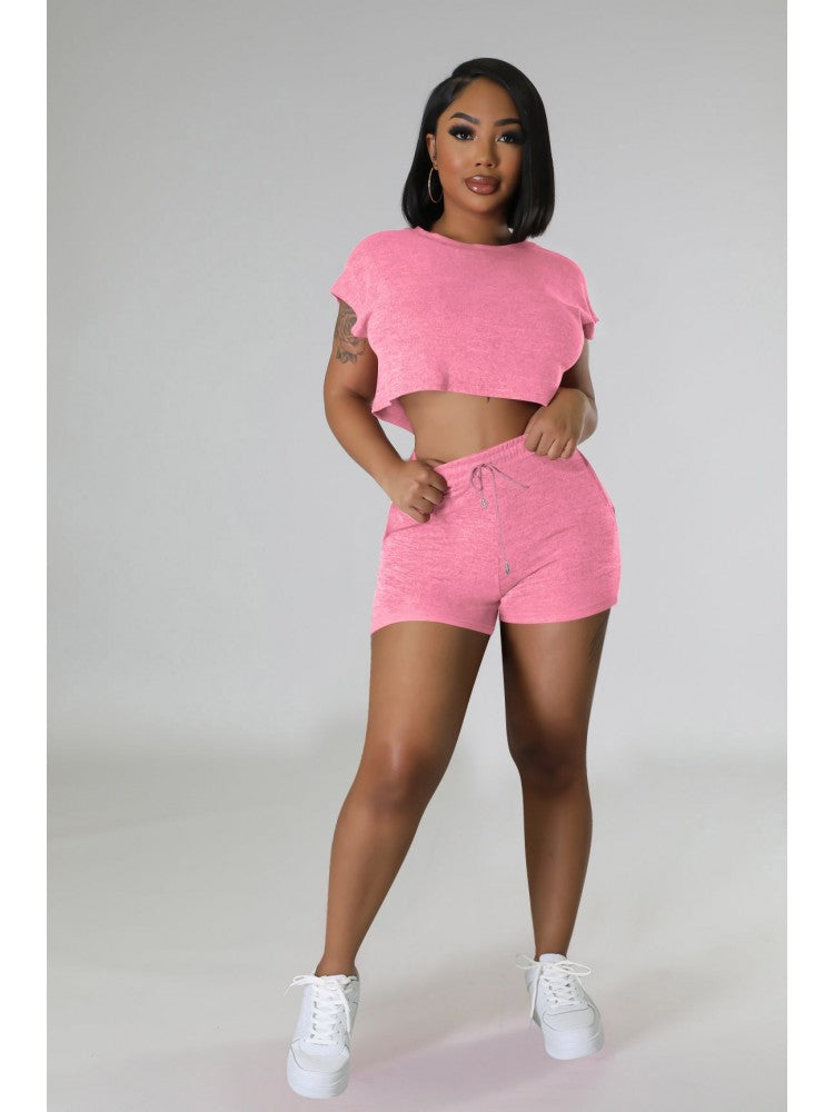Plain 2 Piece Short Set
